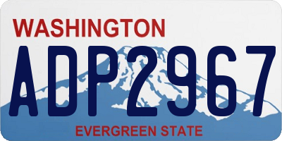 WA license plate ADP2967
