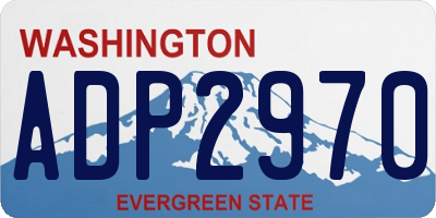 WA license plate ADP2970