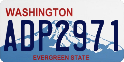 WA license plate ADP2971