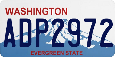 WA license plate ADP2972