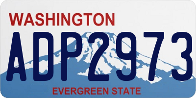 WA license plate ADP2973