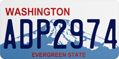 WA license plate ADP2974