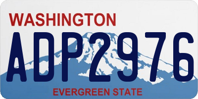 WA license plate ADP2976