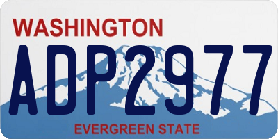 WA license plate ADP2977