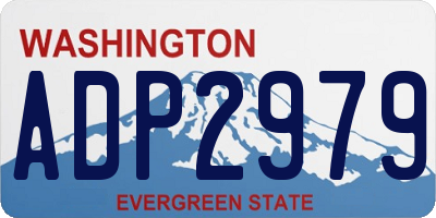 WA license plate ADP2979