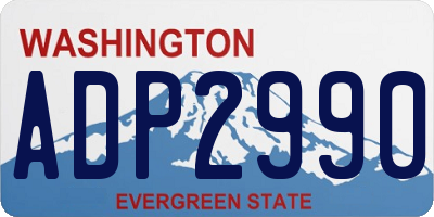 WA license plate ADP2990