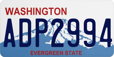 WA license plate ADP2994
