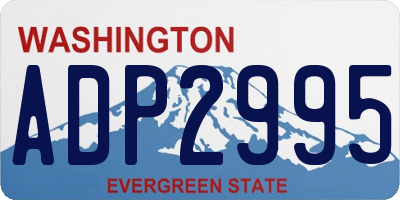 WA license plate ADP2995