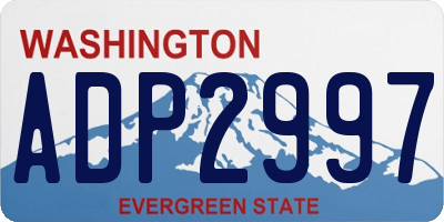 WA license plate ADP2997