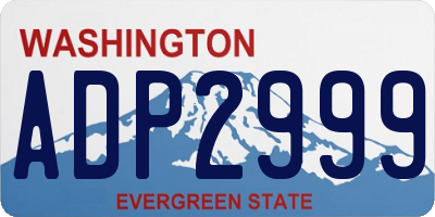 WA license plate ADP2999