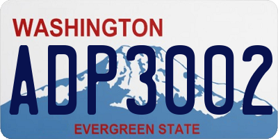 WA license plate ADP3002