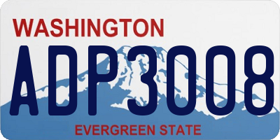 WA license plate ADP3008