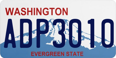 WA license plate ADP3010