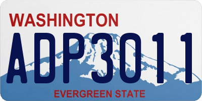 WA license plate ADP3011