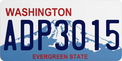 WA license plate ADP3015
