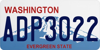 WA license plate ADP3022