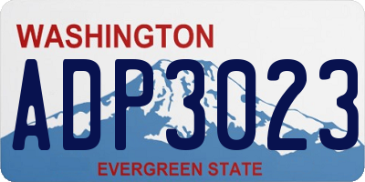 WA license plate ADP3023