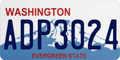 WA license plate ADP3024