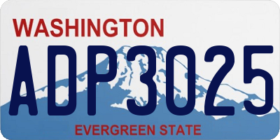 WA license plate ADP3025