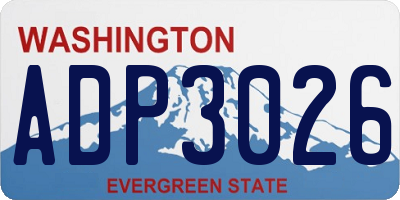 WA license plate ADP3026