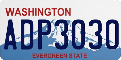 WA license plate ADP3030