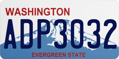 WA license plate ADP3032