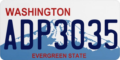 WA license plate ADP3035
