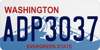 WA license plate ADP3037