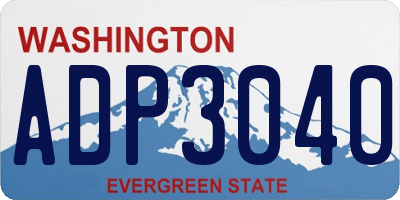 WA license plate ADP3040