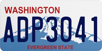 WA license plate ADP3041