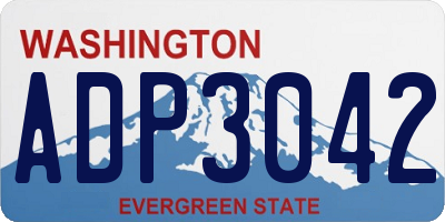 WA license plate ADP3042