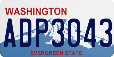 WA license plate ADP3043