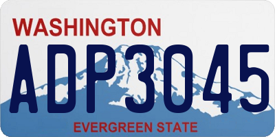 WA license plate ADP3045