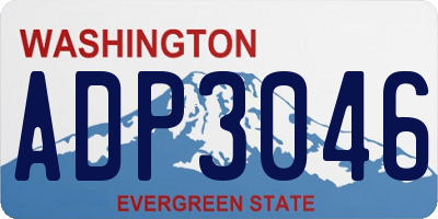 WA license plate ADP3046