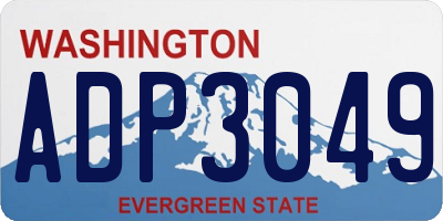 WA license plate ADP3049