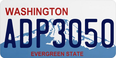WA license plate ADP3050