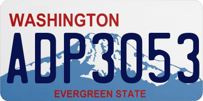 WA license plate ADP3053
