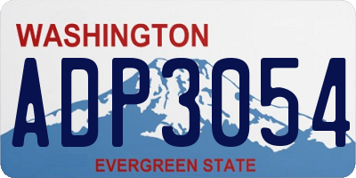 WA license plate ADP3054