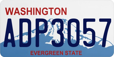 WA license plate ADP3057