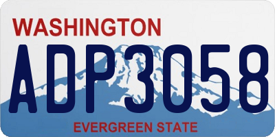 WA license plate ADP3058