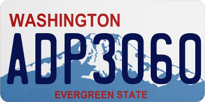 WA license plate ADP3060