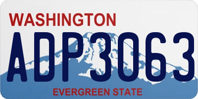 WA license plate ADP3063