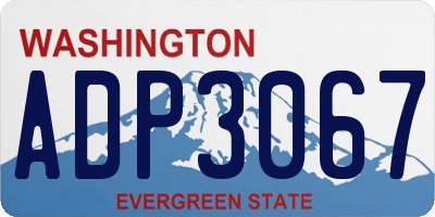 WA license plate ADP3067
