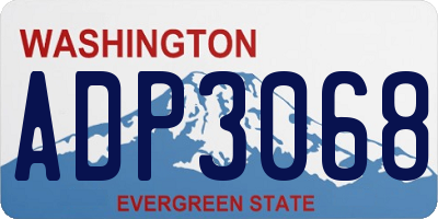 WA license plate ADP3068