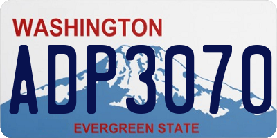WA license plate ADP3070