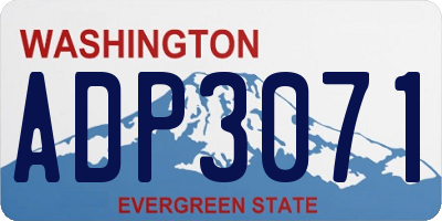 WA license plate ADP3071
