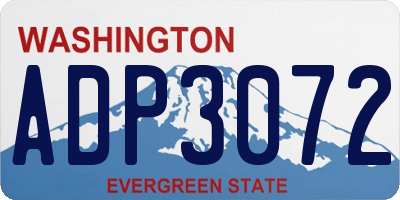 WA license plate ADP3072