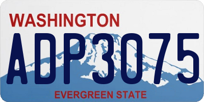 WA license plate ADP3075