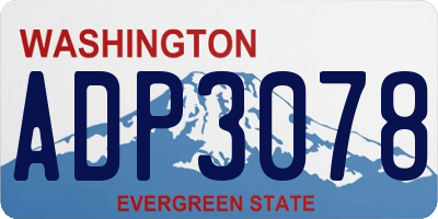 WA license plate ADP3078
