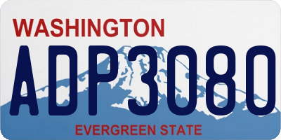 WA license plate ADP3080